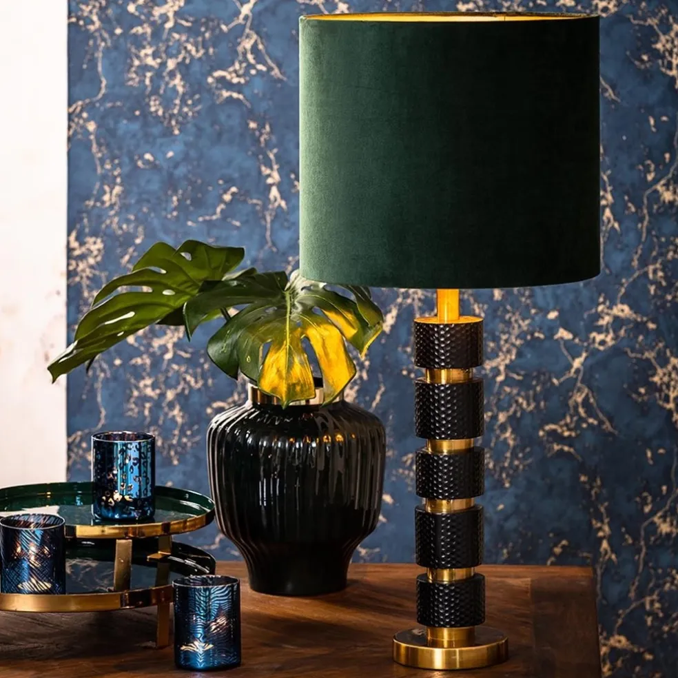 Lampvoet Azoyu zwart/brons exclusief kap