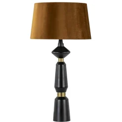 Lampvoet Ilvar mat zwart + antiek brons