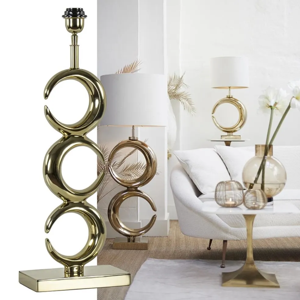 Lampvoet Maan light gold glossy metaal