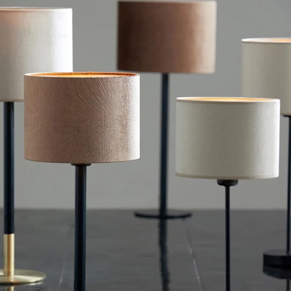 Lampvoet Rodrigo antiek brons / mat zwart excl. kap