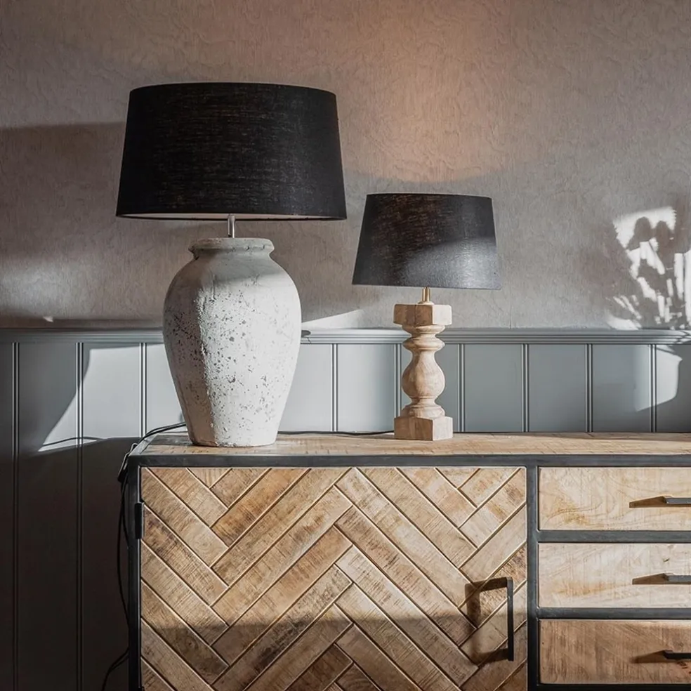 Landelijke stenen lampvoet Vulsini 50 cm