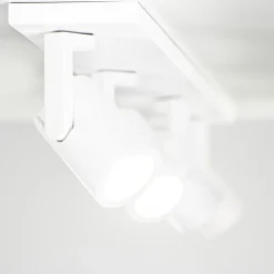 Langwerpige 4-lichts opbouwspot mat wit GU10