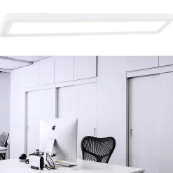 Langwerpige plafondlamp LED panel wit