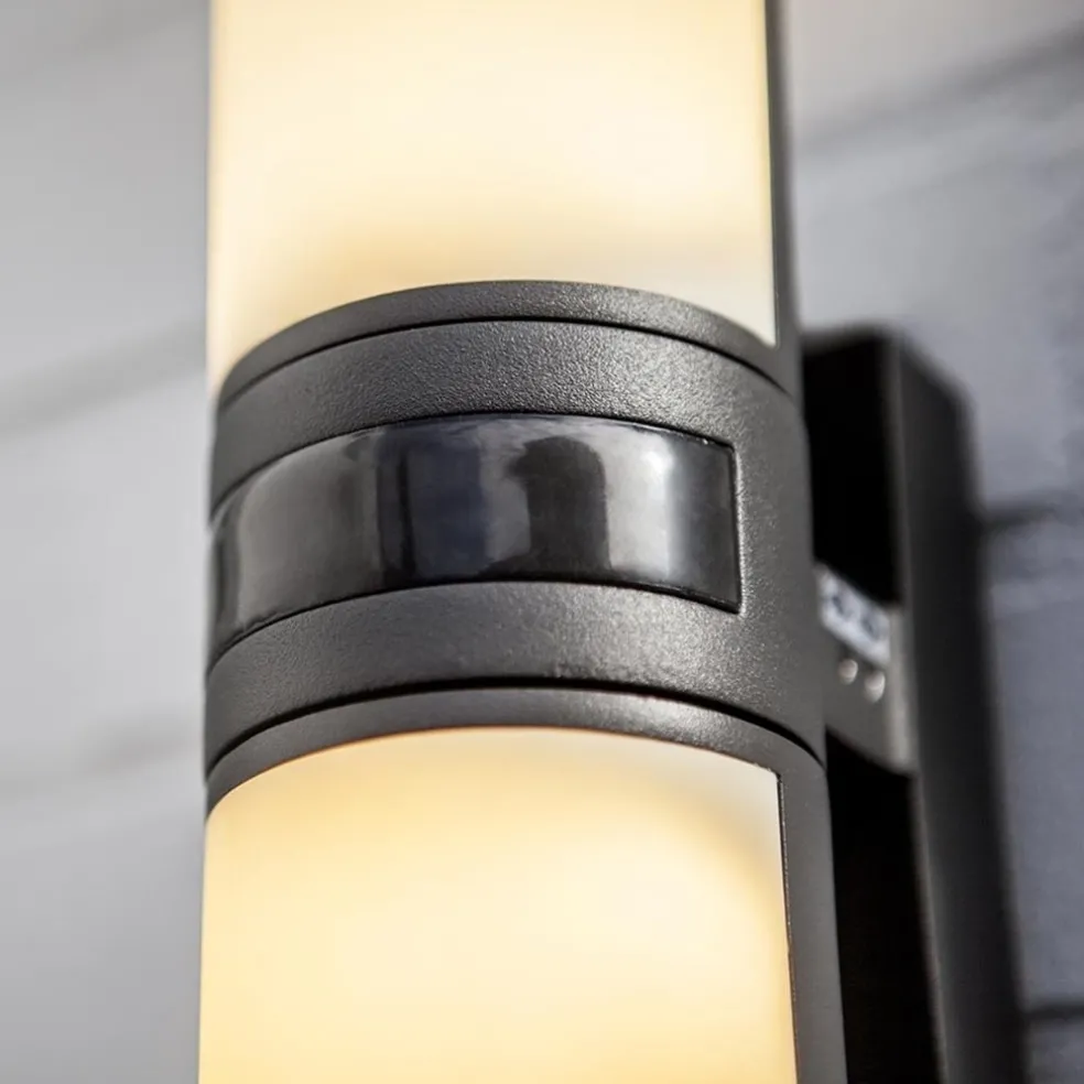 LED buitenlamp cilinder draaibaar inclusief bewegingssensor