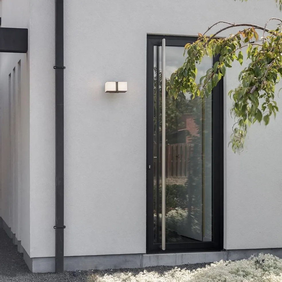 LED buitenlamp dubbele kubus draaibaar grijs IP54