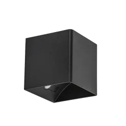 LED buitenlamp oplaadbaar zwart vierkant