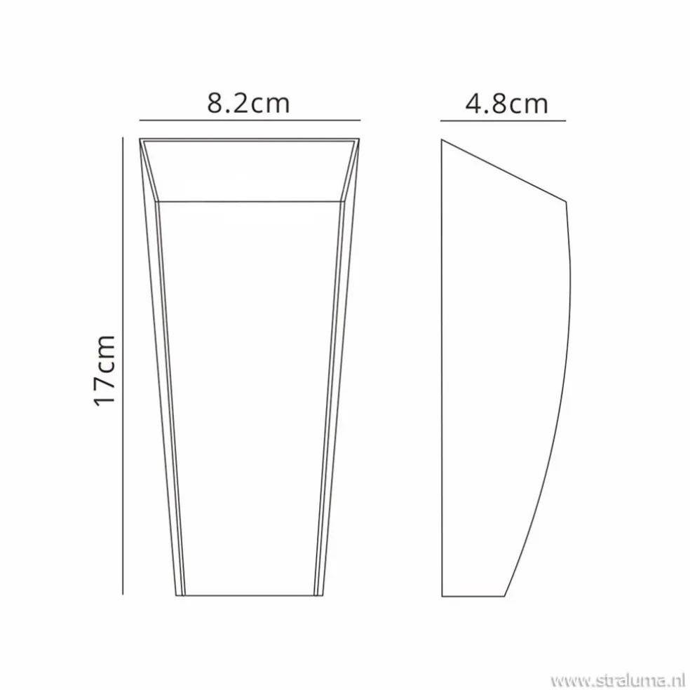 LED buitenlamp up+down wit aluminium IP54