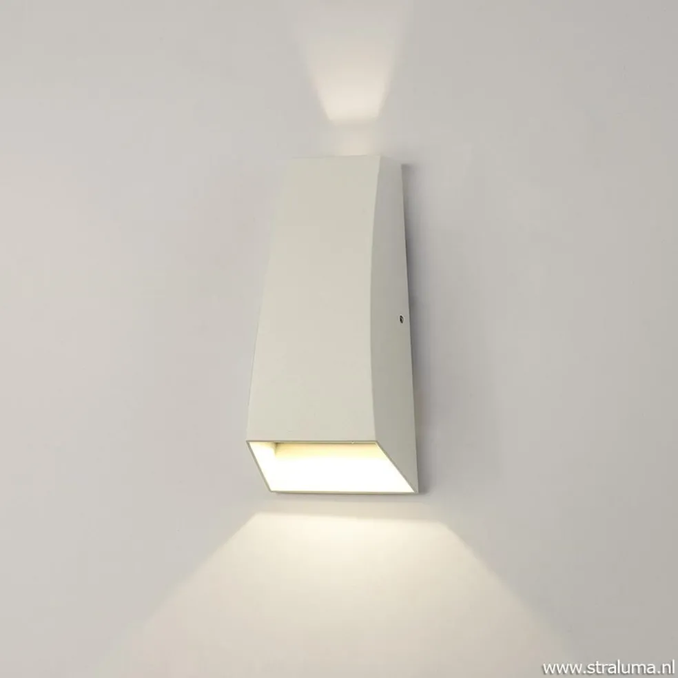 LED buitenlamp up+down wit aluminium IP54