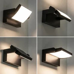 LED buitenlamp zwart met draaibare kap