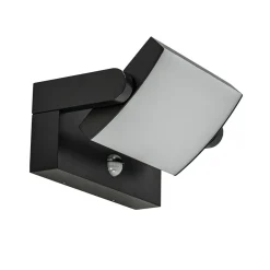 LED buitenlamp zwart met draaibare kap en sensor