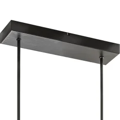 LED hanglamp aluminium mat zwart met mat goud dimbaar