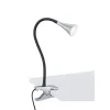 LED klemlamp/klemspot zwart met zilver