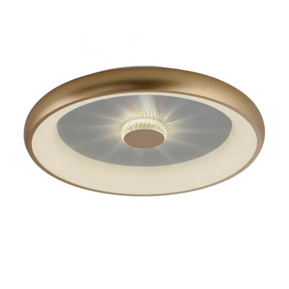 LED plafondlamp goud met kristaleffect