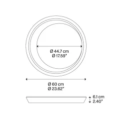 LED plafondlamp Tidal mat zwart