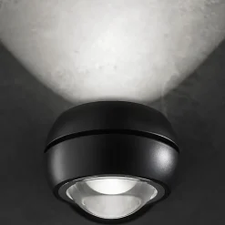 LED wandlamp up+down Nautilus Mini zwart verstelbaar