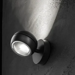 LED wandlamp up+down Nautilus Mini zwart verstelbaar