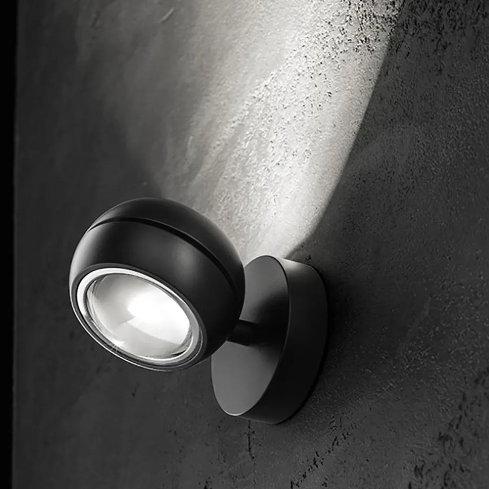 LED wandlamp up+down Nautilus Mini zwart verstelbaar