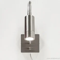 LED wandlamp/bedlamp flexibel staal
