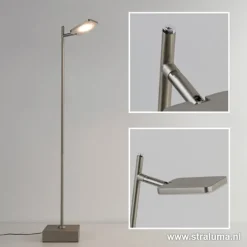 Leeslamp Block nikkel met pushdimmer