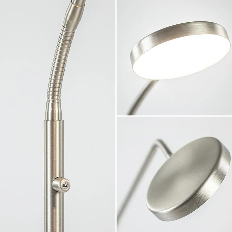 Leeslamp Denia Flex nikkel dim-to-warm