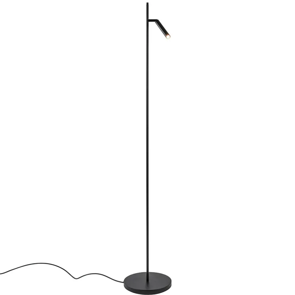 Leeslamp Flute 1l zwart dim-to-warm