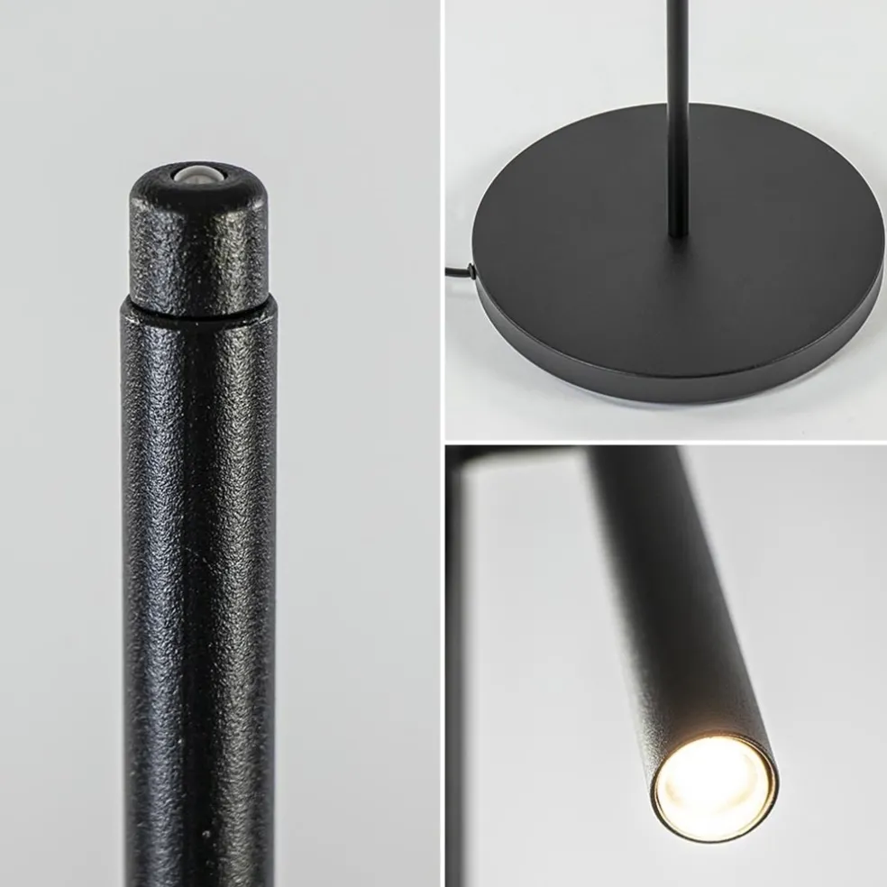 Leeslamp Flute 1l zwart dim-to-warm