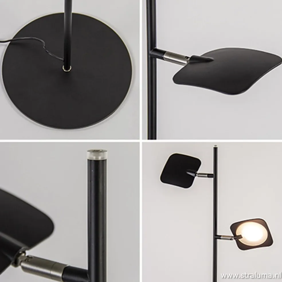 Leeslamp Raggio 2L zwart 3-step dim