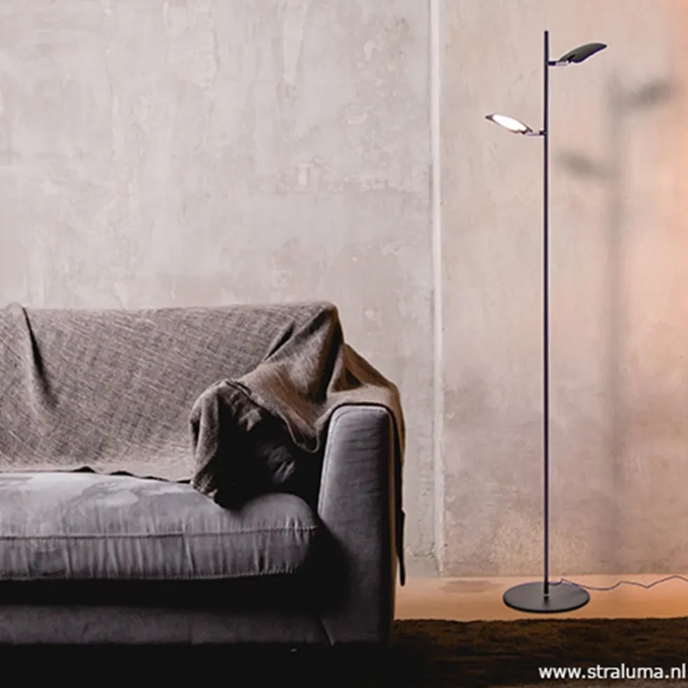 Leeslamp Raggio 2L zwart 3-step dim