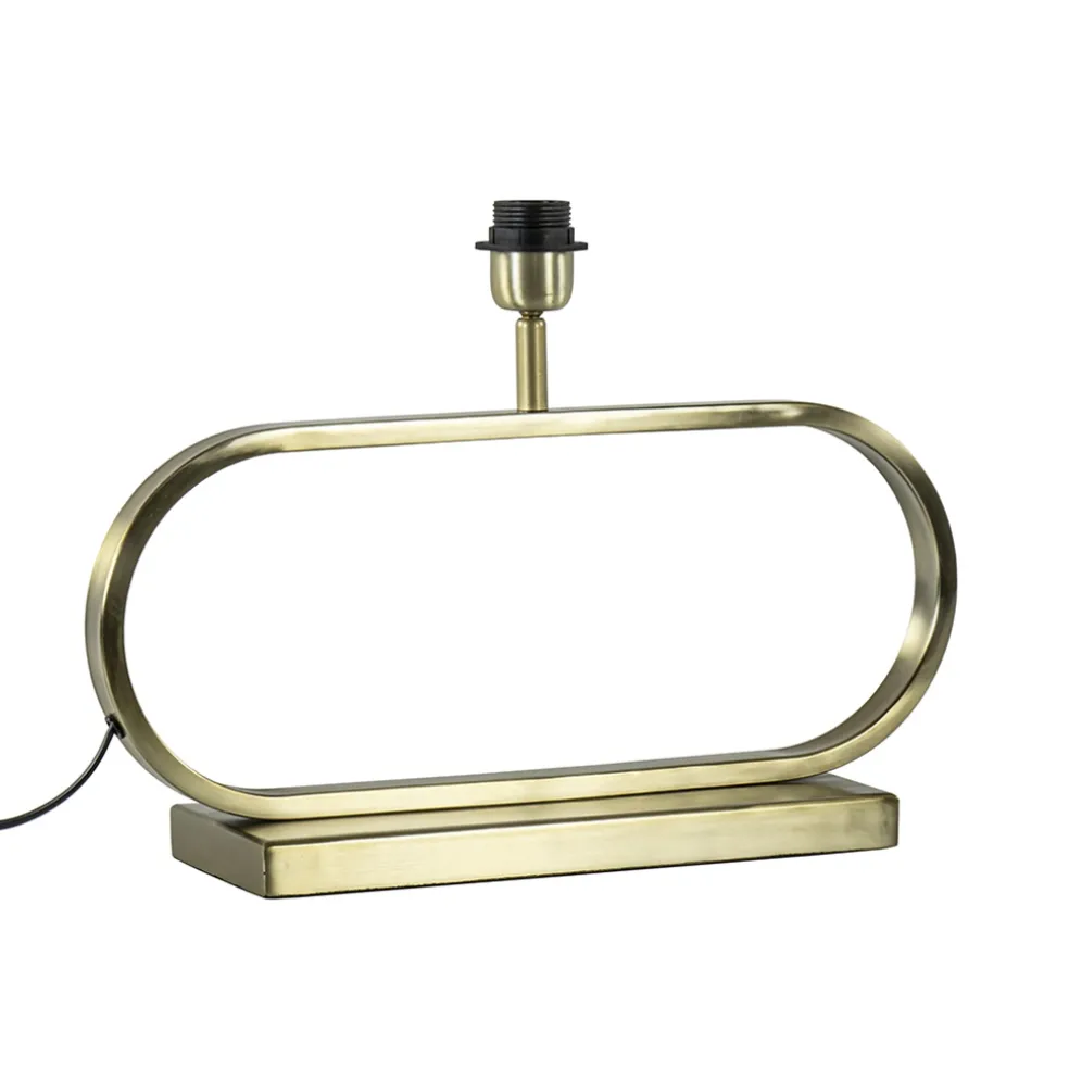 Licht and Living lampvoet Jamiro licht goud ovaal