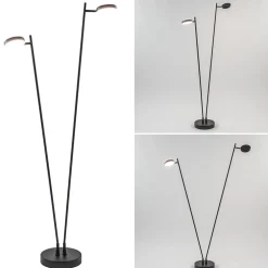 2-Lichts design vloerlamp LED op batterij dimbaar