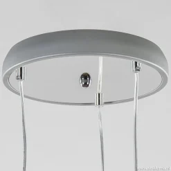 3-Lichts hanglamp chroom met smokey glazen kappen