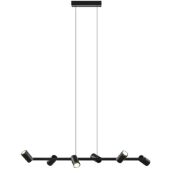 6-Lichts hanglamp spots verstelbaar zwart