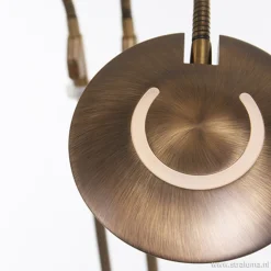 2-Lichts leeslamp brons LED dimbaar