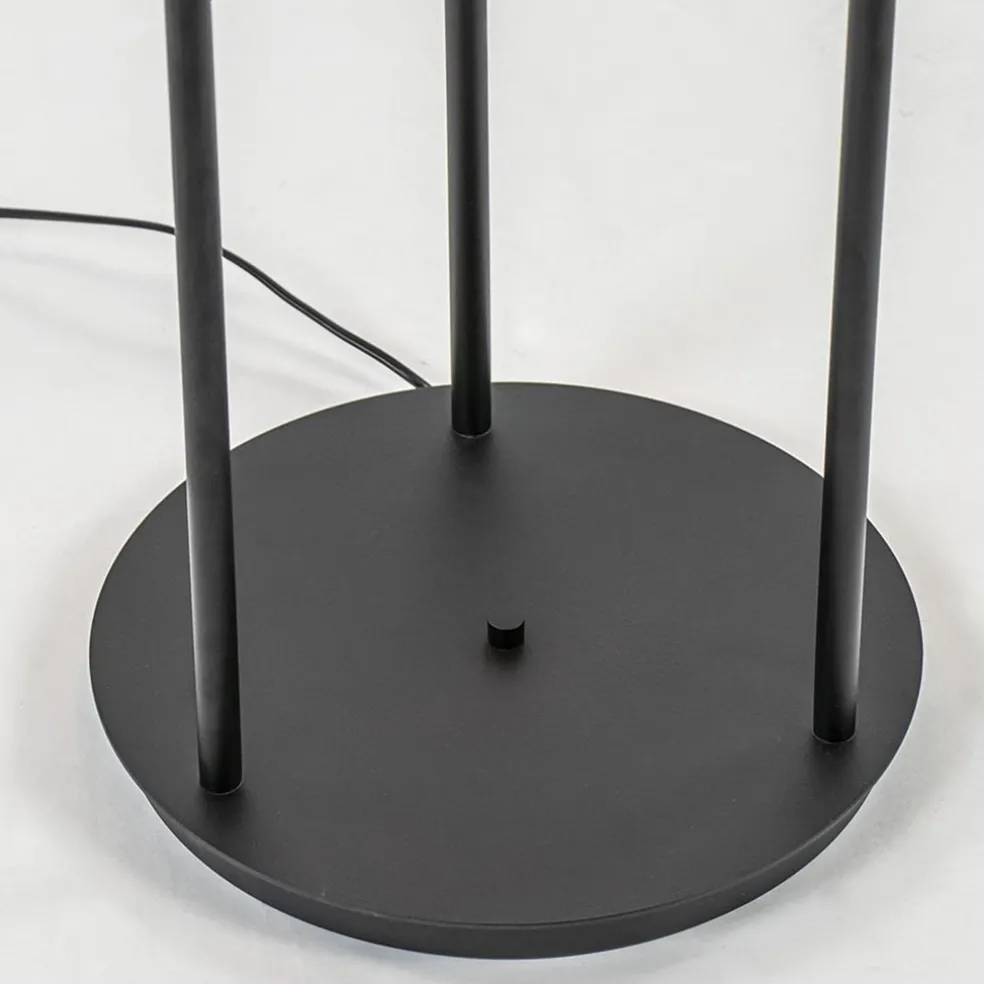 3-Lichts moderne vloerlamp mat zwart exclusief lichtbron