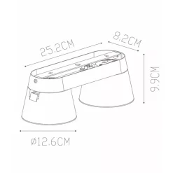 2-Lichts opbouwspot wit GU10-ES111 verstelbaar