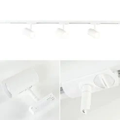 3-Lichts railsysteem wit 1-fase