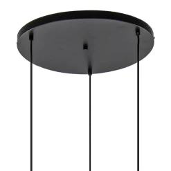 3-Lichts ronde hanglamp goud/mat zwart