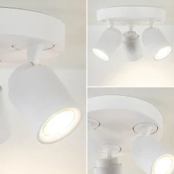 3-Lichts ronde plafondspot wit verstelbaar