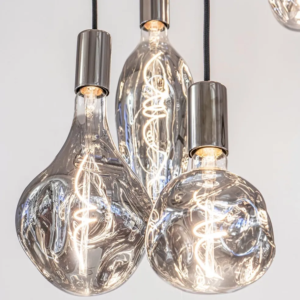 12-Lichts videlamp silverleaf met chroom excl lichtbronnen