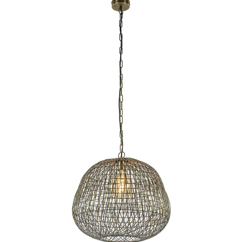 Light & Living hanglamp Alwina brons draad