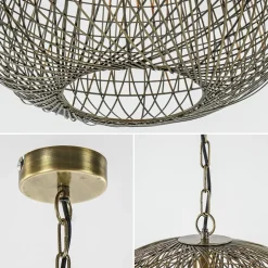 Light & Living hanglamp Alwina brons draad