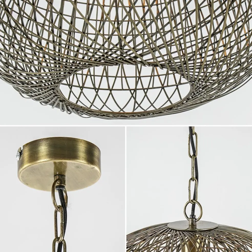 Light & Living hanglamp Alwina brons draad