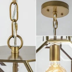 Light & Living hanglamp Lennox brons met helder glas