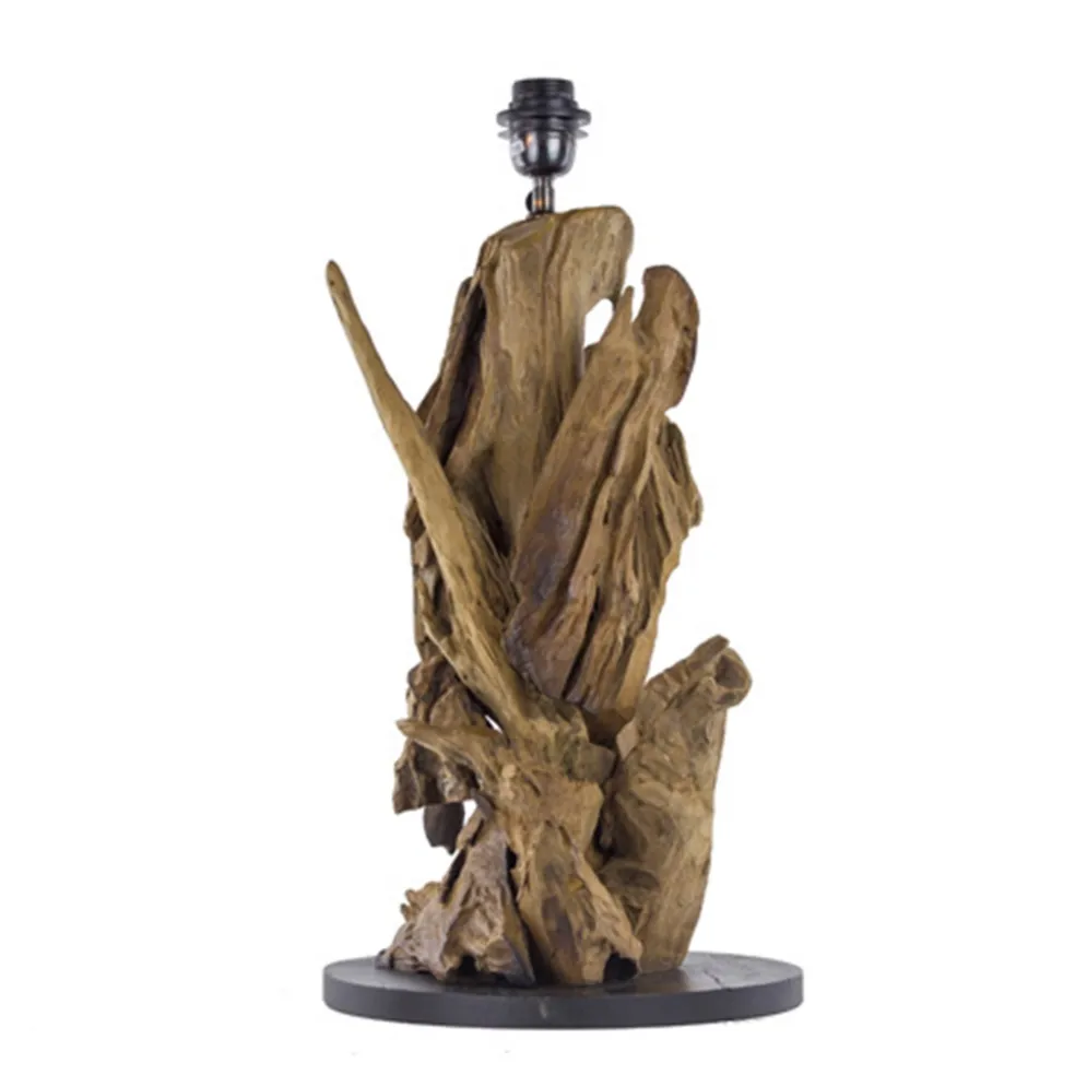 Light & Living lampvoet hout + zwart