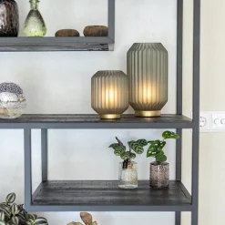 Light & Living tafellamp Ivot mat olijf groen