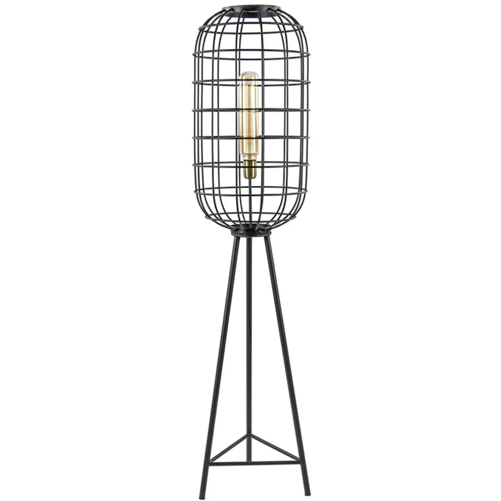 Light & Living vloerlamp Toah zwart met antiek brons