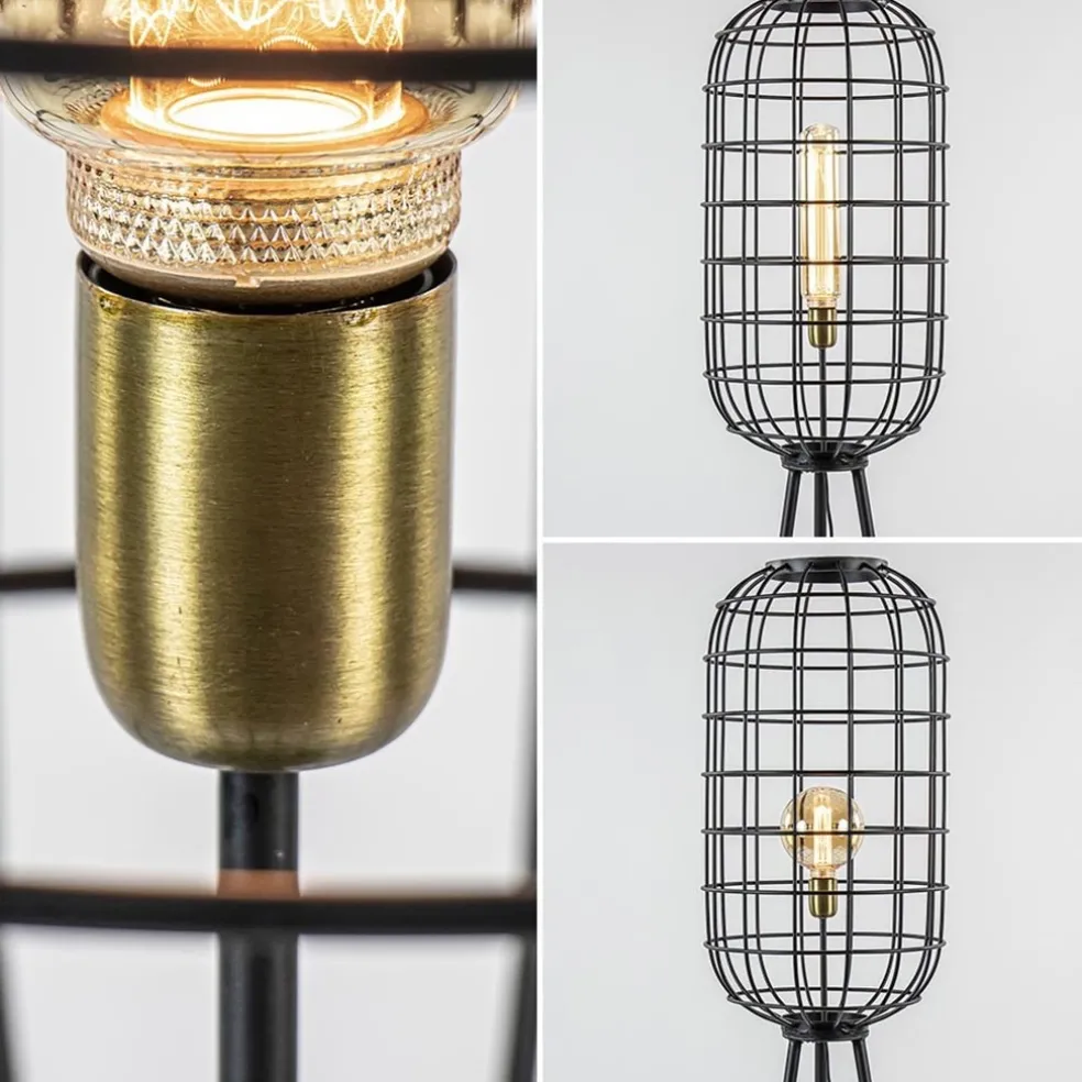 Light & Living vloerlamp Toah zwart met antiek brons