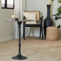 Light and Living bijzettafel Janna 50x60 cm mat zwart