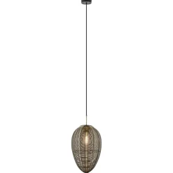 Light and Living hanglamp Yaelle antiek brons met zwart