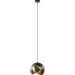 Light and Living hanglamp Namco zwart met antiek brons